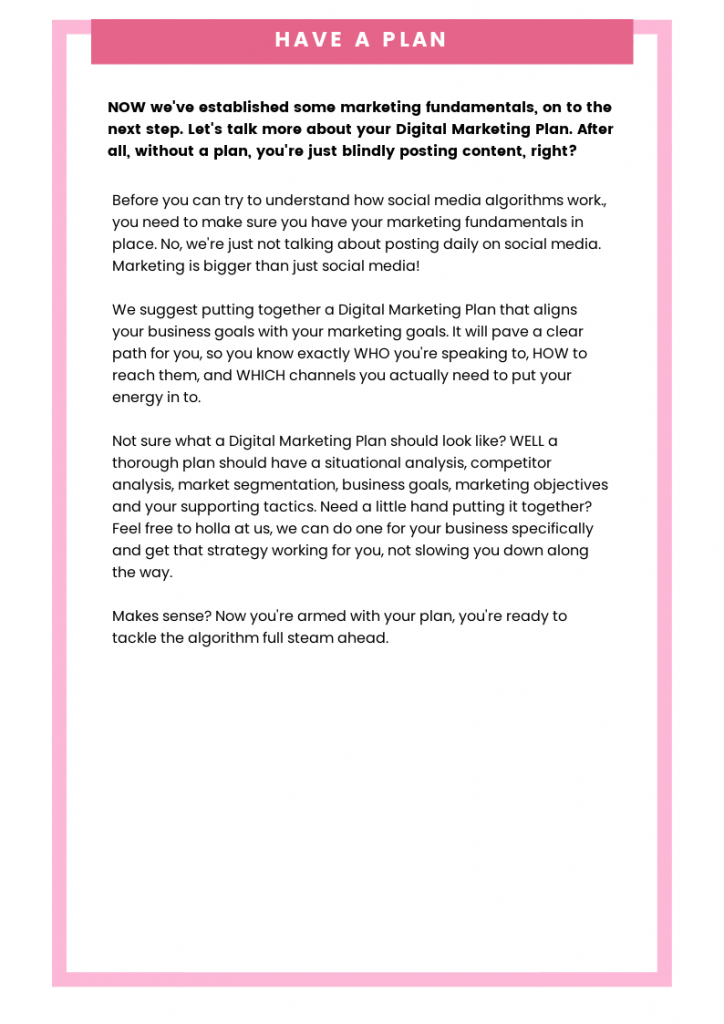 Working with social media algorithms