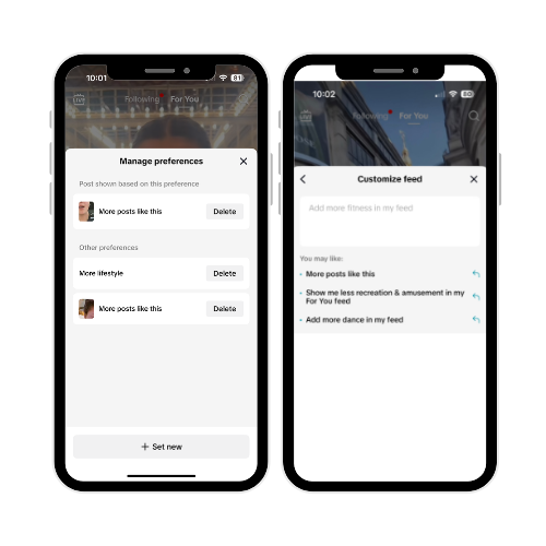 TikTok gives us better ways to personalise our feed