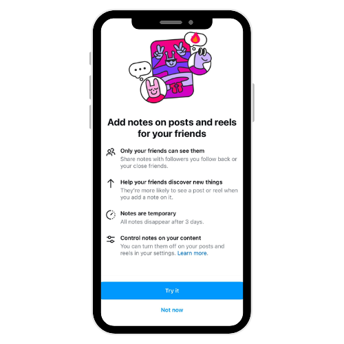 Add Notes to Friends' Posts & Reels!